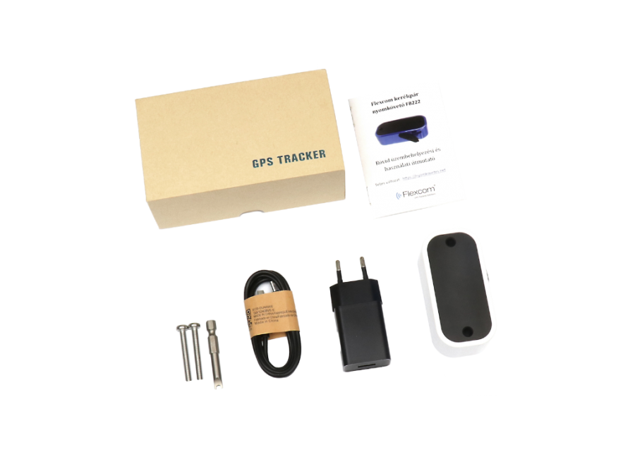  fb222-feher-dobozos  FLEXCOM FB222 kerékpár GPS és BeiDou nyomkövető (WT9003)