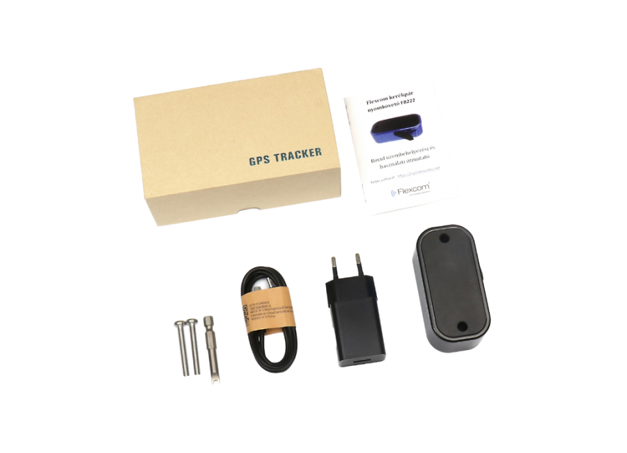  fb222-fekete-dobozos  FLEXCOM FB222 kerékpár GPS és BeiDou nyomkövető (BK9005)