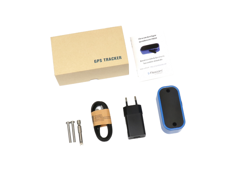  fb222-vkek-dobozos  FLEXCOM FB222 kerékpár GPS és BeiDou nyomkövető (BL5017)