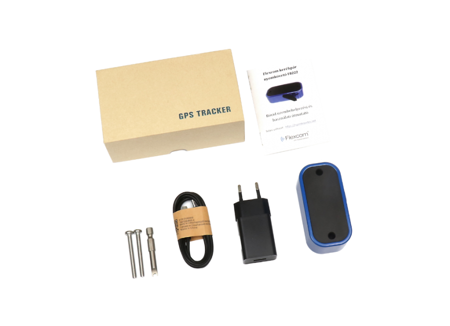  fb224-kek-dobozos  FLEXCOM FB224 kerékpár GPS és BeiDou nyomkövető (BL5015)
