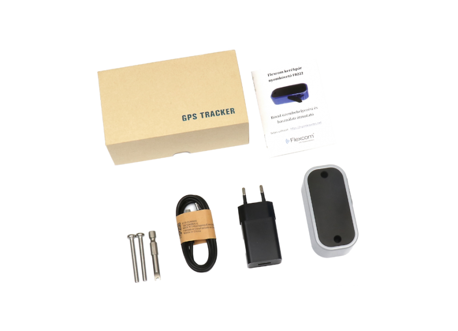  fb224-szurke-dobozos  FLEXCOM FB224 kerékpár GPS és BeiDou nyomkövető (GY7040)