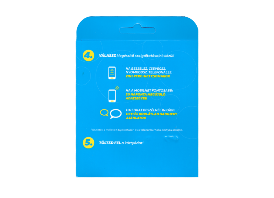  tele2  TELENOR hello kártyás express csomag