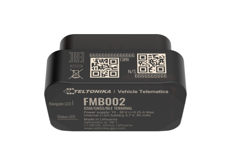 TELTONIKA FMB002 OBDII GPS nyomkövető FMB002, TELTONIKA, GPS, NYOMKÖVETŐ